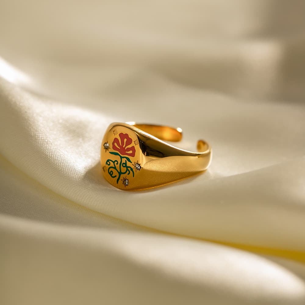 Ærteblomst-amulet-ring
